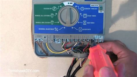 how to remove sprinkler wire junction box|hard wire sprinkler controller.